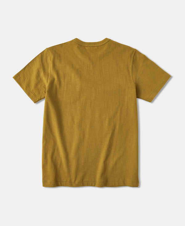 7.4 oz Slub Cotton Loopwheel Vintage Pocket T-Shirt - Yellow