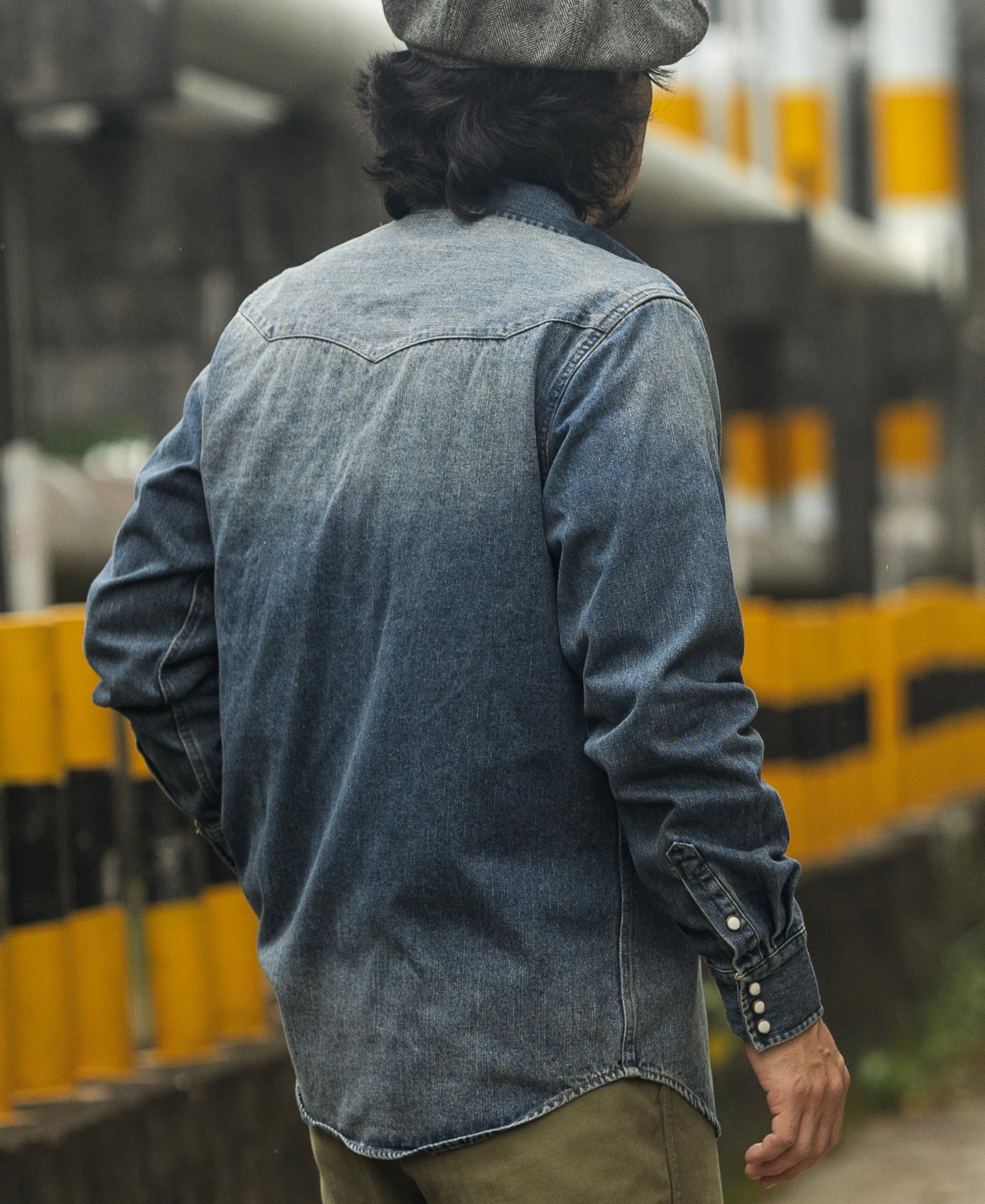 1950s Slub Denim Western Shirt, 10 oz Twill Slub Denim