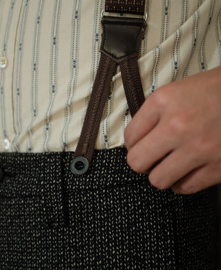 Jacquard Y-Back Button End Suspender