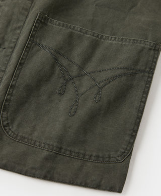 Canvas Work Vest - Dark Green