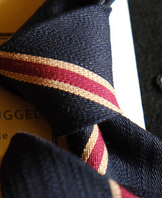 Striped Regimental Tie - Navy/Burgundy