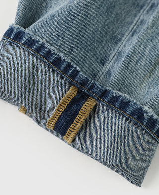 1960s Washed Denim Trousers - Repaired Edition