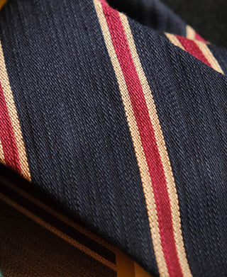 Striped Regimental Tie - Navy/Burgundy