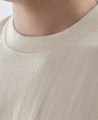 Oversize-T-Shirt mit röhrenförmigen Taschen aus 9,3-Unzen-Baumwolle – Aprikose