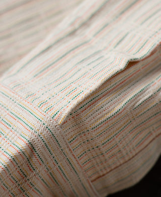 Textured Striped Pocket Button-Down Shirt