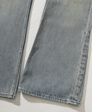 14 oz Distressed Selvedge Denim Flared Jeans