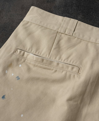 Paint-Splatter Distressed Chino Pants