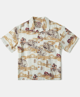 Ukiyo-e Bukotsu Pattern Aloha Shirt