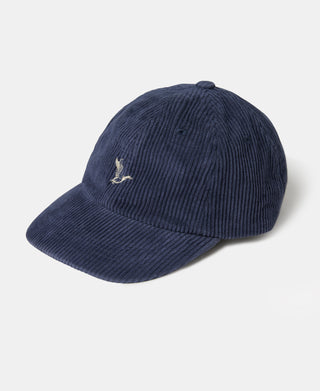 Embroidered Corduroy Baseball Cap - Navy