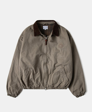 Flannel Lined Twill Harrington Jacket - Faded Khaki