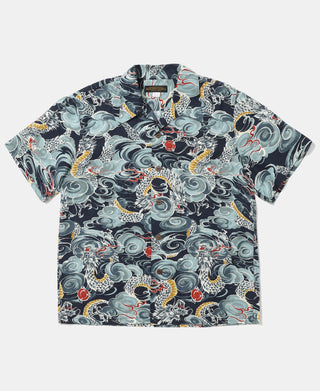 1940s Japanese Cloud Dragon Aloha Shirt