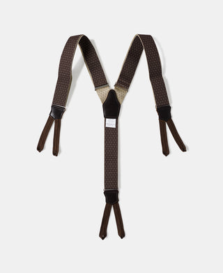 Jacquard Y-Back Button End Suspender