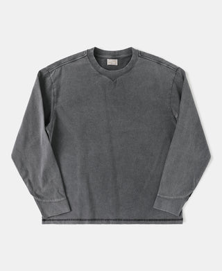 Suede Textured Drop Shoulder T-Shirt - Dark Gray