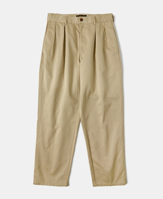 Double-Pleat Relaxed Fit Twill Chino Trousers