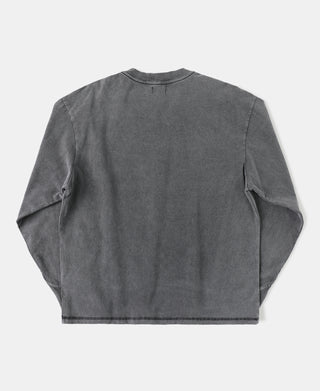 Suede Textured Drop Shoulder T-Shirt - Dark Gray