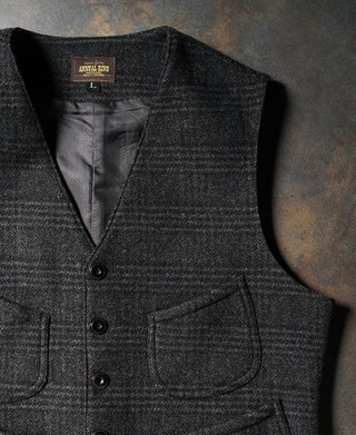 1930s Glen Plaid Tweed Suit Vest