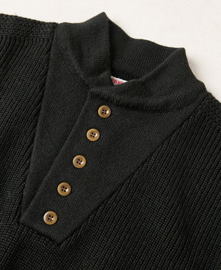 US Army High Neck Wool Sweater - Black