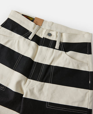 Heavyweight Wide Stripe Asymmetrical Pocket Pants