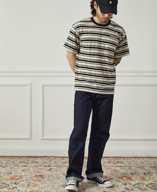 Striped Terry Comfort Dual-Pocket T-Shirt