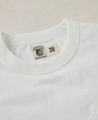 1930s Slanted Pocket Tubular T-Shirt - White