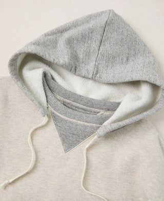 Lot 117 Double V-Gusset After Hoodie - Oatmeal/Gray