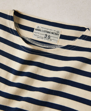 Breton Stripe T-Shirt - Apricot/Navy