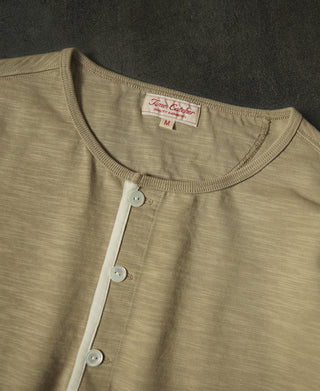 1900s 9.8 oz Slub Cotton Henley T-Shirt - Sand