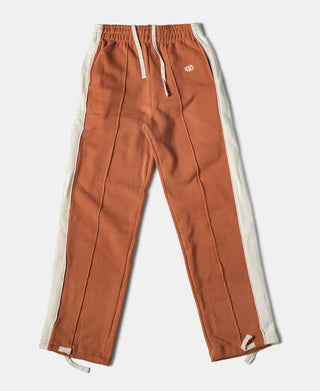 Classic Straight-Leg Striped Logo-Embroidered Cotton-Terry Sweatpants - Orange