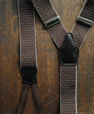 Jacquard Y-Back Button End Suspender