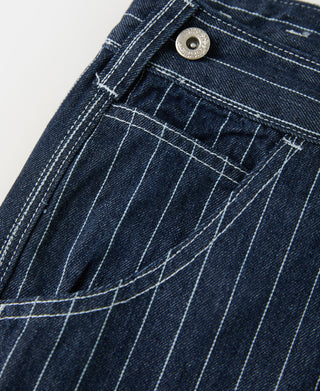 Indigo Wabash Stripe Work Trousers