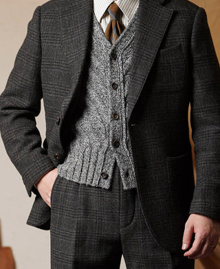 Marled Shetland Wool Sweater Vest