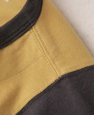 Printed Quarter-Zip Raglan Sleeve Rider T-Shirt - Yellow