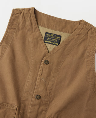 Canvas Work Vest - Brown