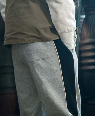 Classic Straight-Leg Striped Logo-Embroidered Cotton-Terry Sweatpants - Gray