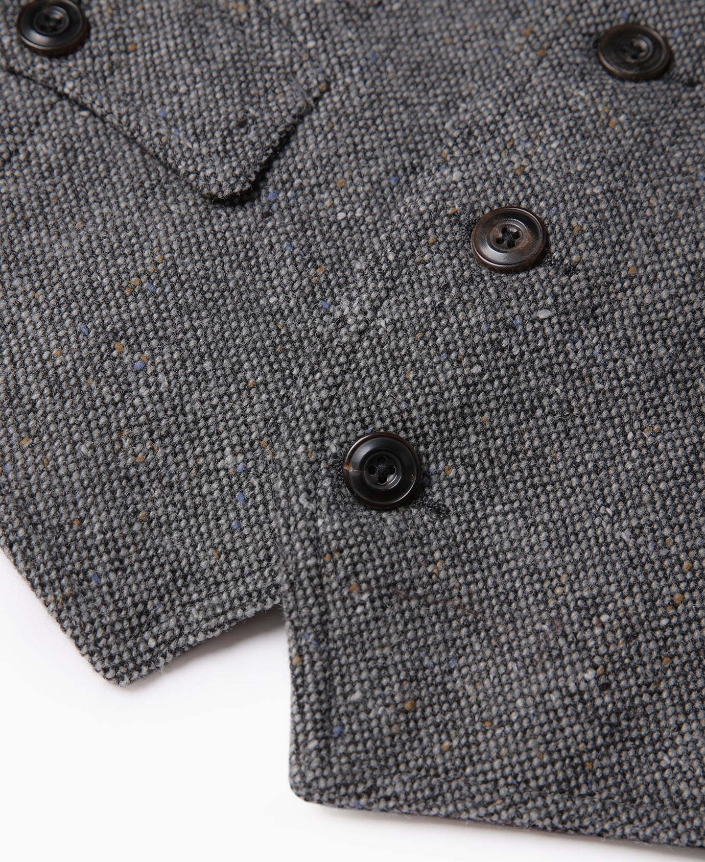 Coloured Speckle Tweed Safari Vest, 100% Wool Hunting Waistcoat