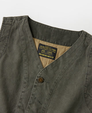 Canvas Work Vest - Dark Green