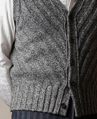 Marled Shetland Wool Sweater Vest