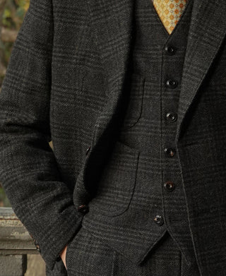 1930s Glen Plaid Tweed Suit Vest