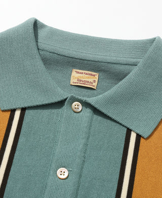1950s Contrast Stripe Polo Shirt