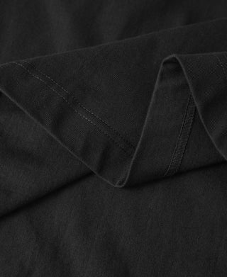 Oversize-T-Shirt mit röhrenförmigen Taschen aus 9,3-Unzen-Baumwolle – Schwarz