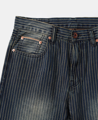 13 oz Faded Selvedge Stripe Taper Jeans