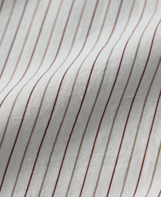 Two-Tone Fine Stripe Band Collar Shirt