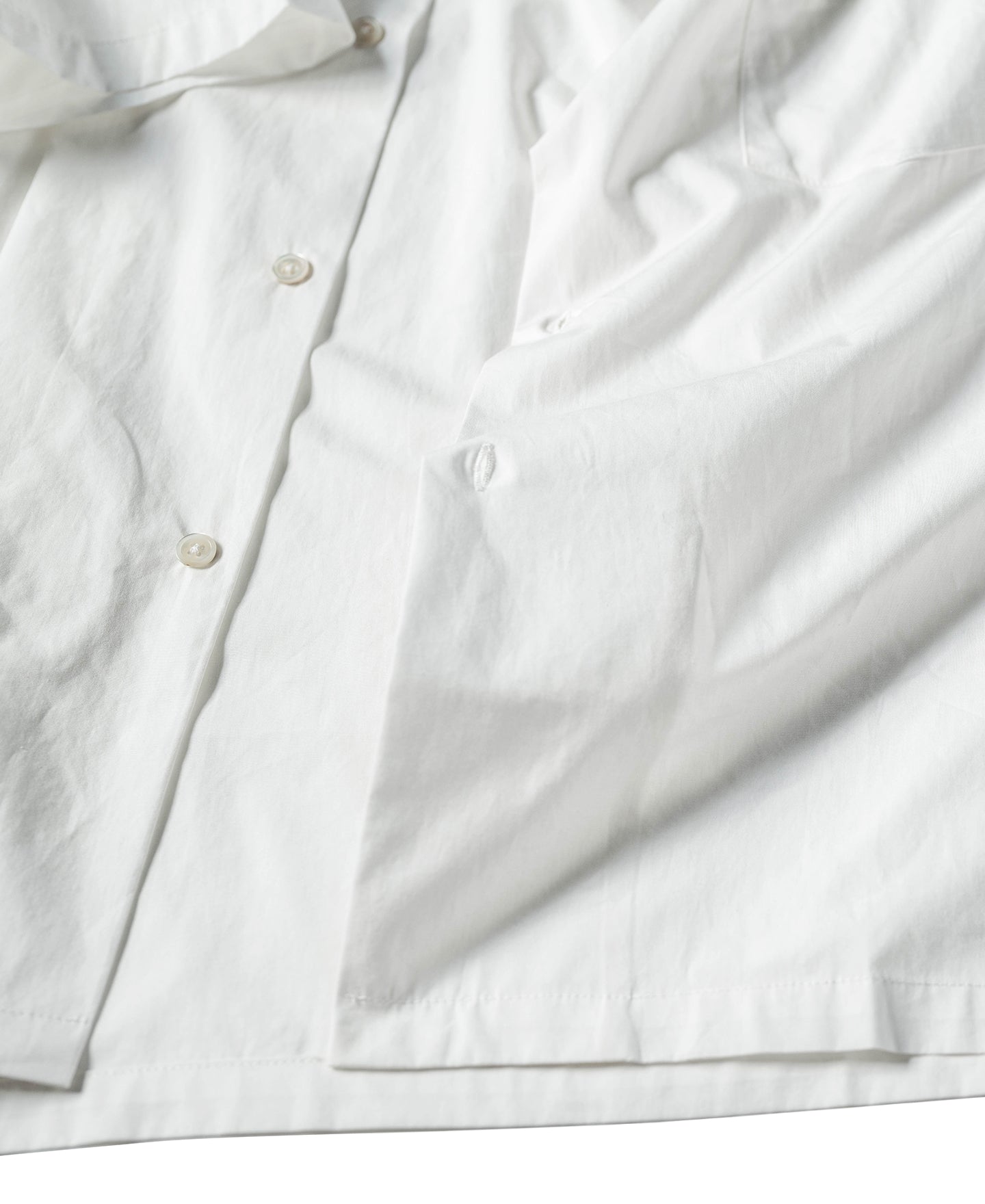 Classic Panama Open Collar Shirt - Ivory White | Olderbest