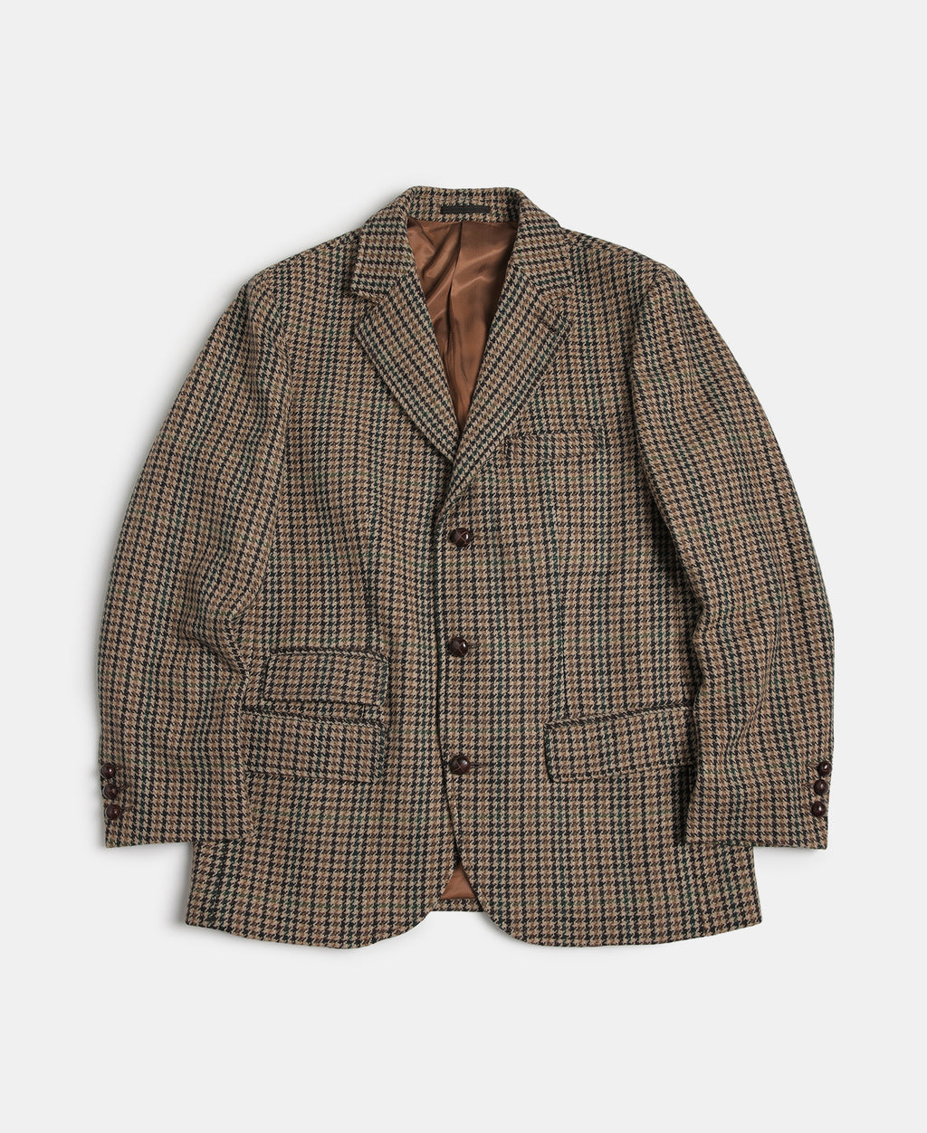 1950s Three-Button Houndstooth Tweed Blazer | Olderbest