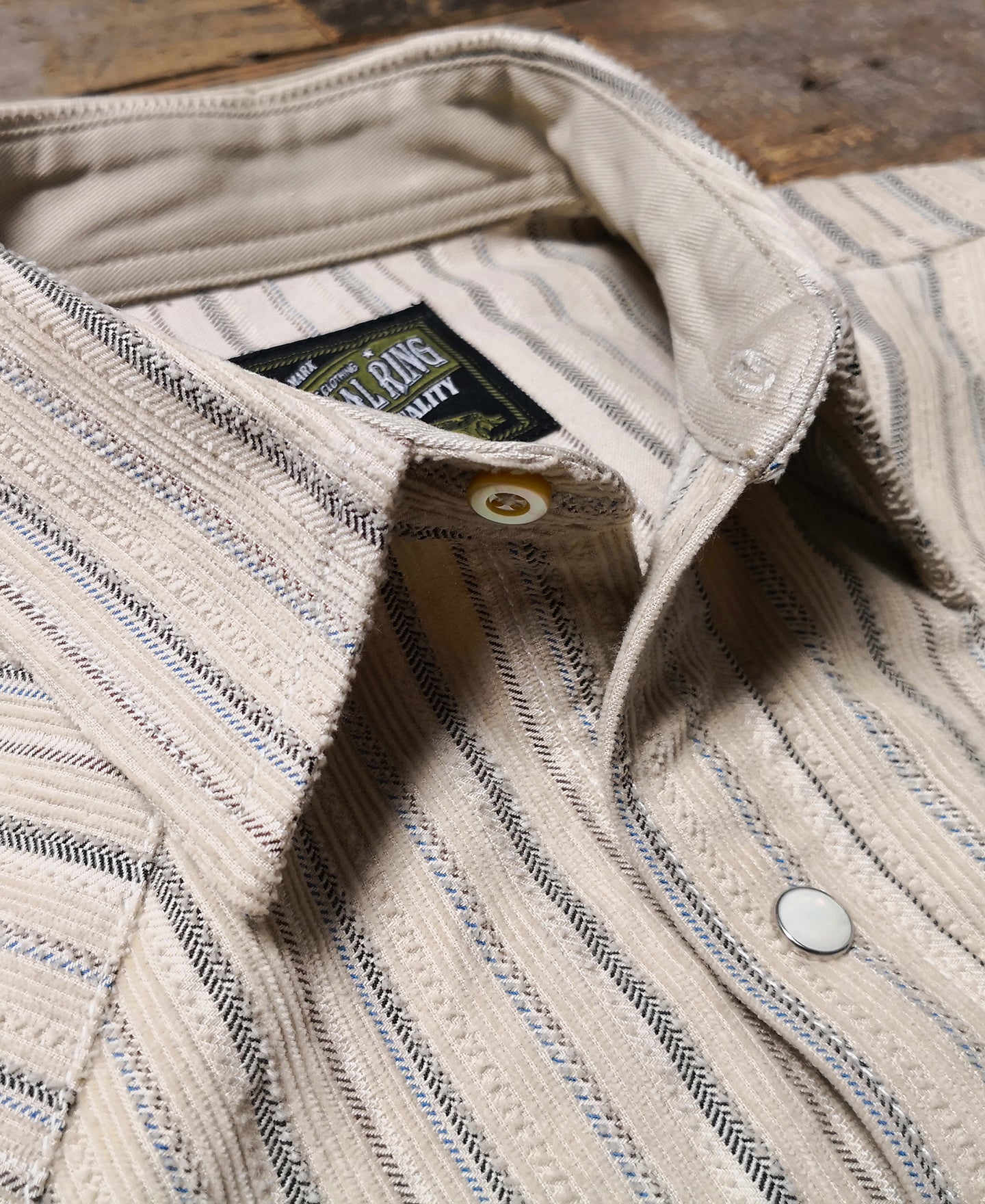 1950s 8 oz Striped Corduroy Western Shirt | Olderbest