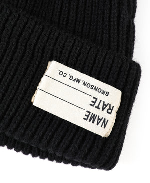 Vintage US Navy Wool Watch Cap - Black | WWII USN Sailor Hat