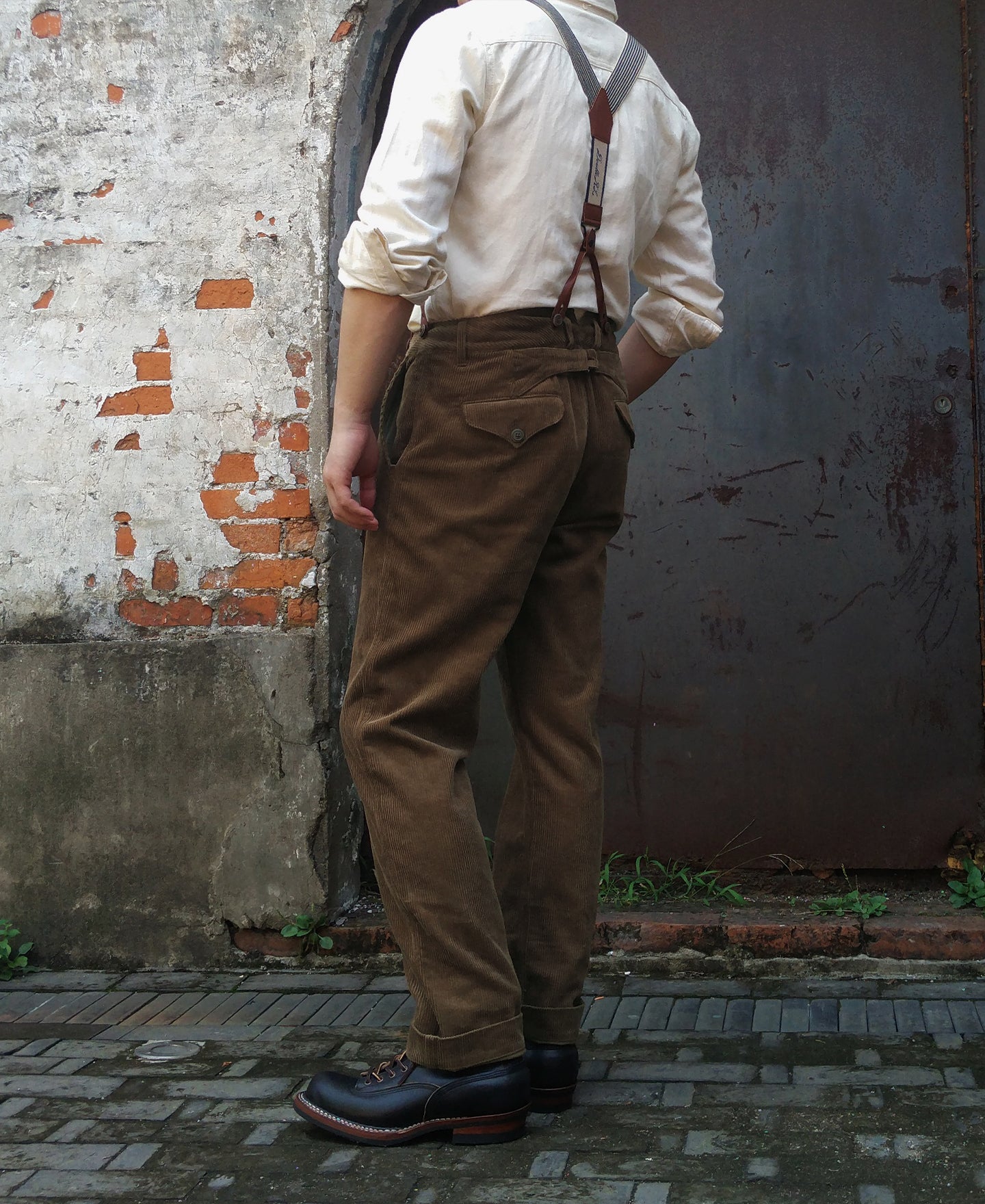 Men Solid Corduroy Pants With Suspender - AGODEAL | Suspender pants, Mens  pants fashion, Corduroy pants
